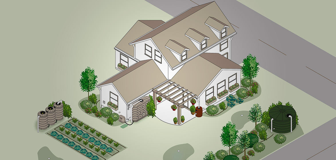 Bushman rainwater harvesting system example